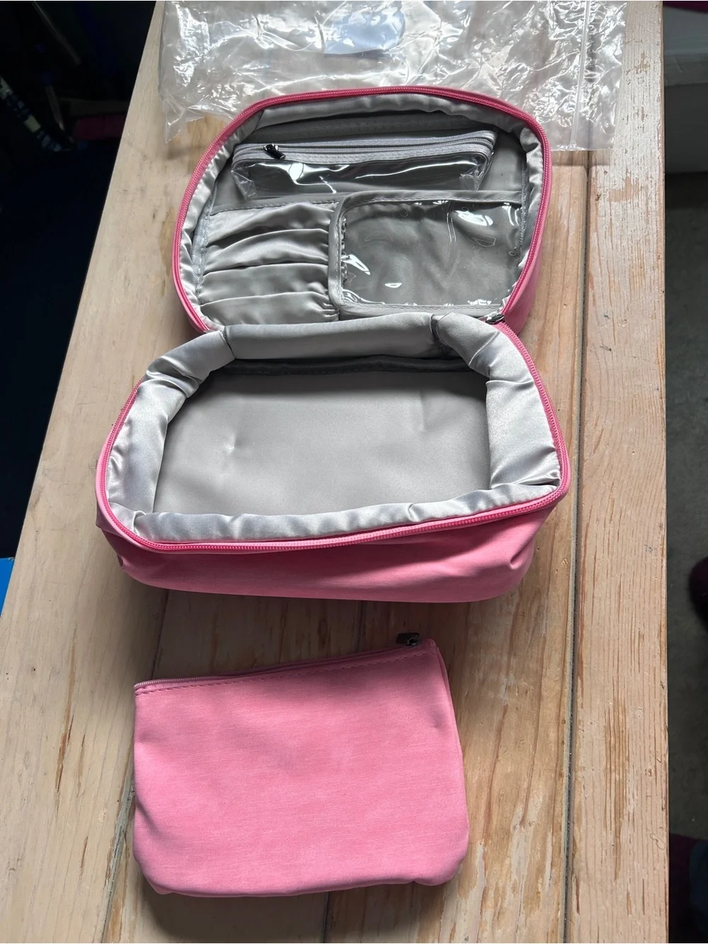 Everyday Pink Makeup Bag with Top Handle